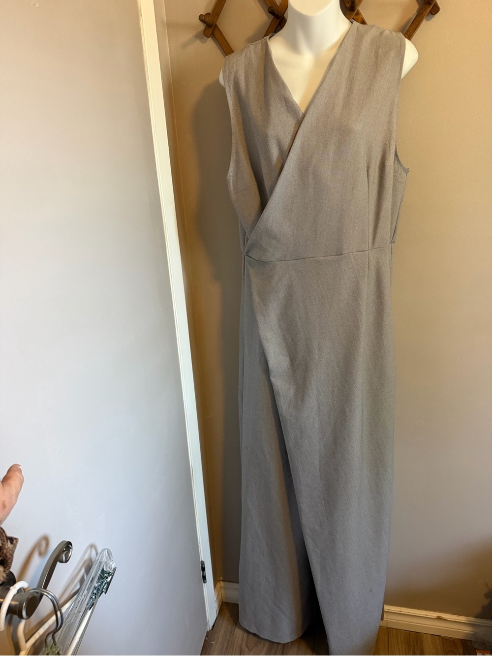 MEG Megan Kinney Airflow Wide Leg Jumpsuit Grey Large